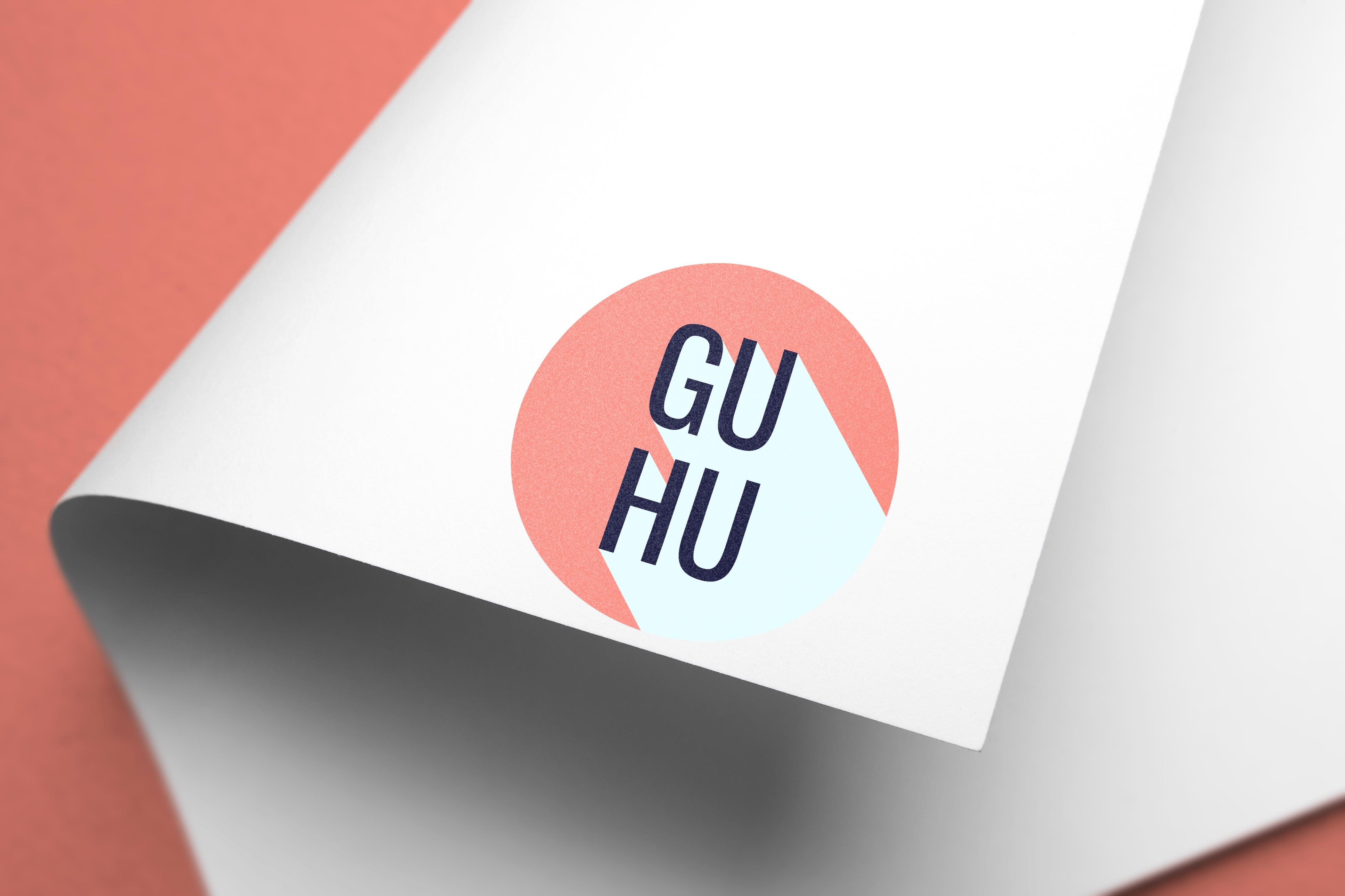 GuHu Media Society logo for dark backgrounds